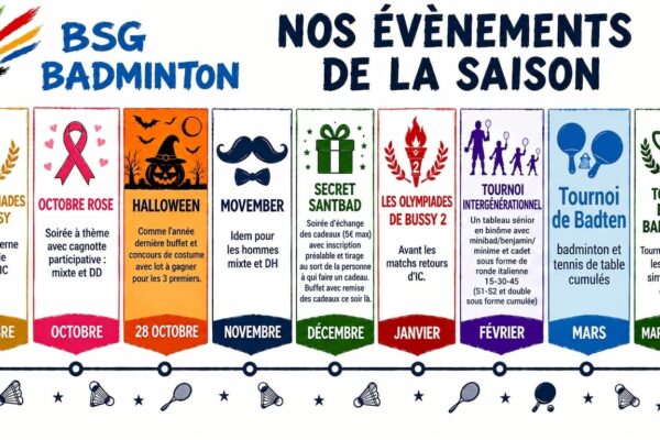 evenements 2026 bsg Badminton